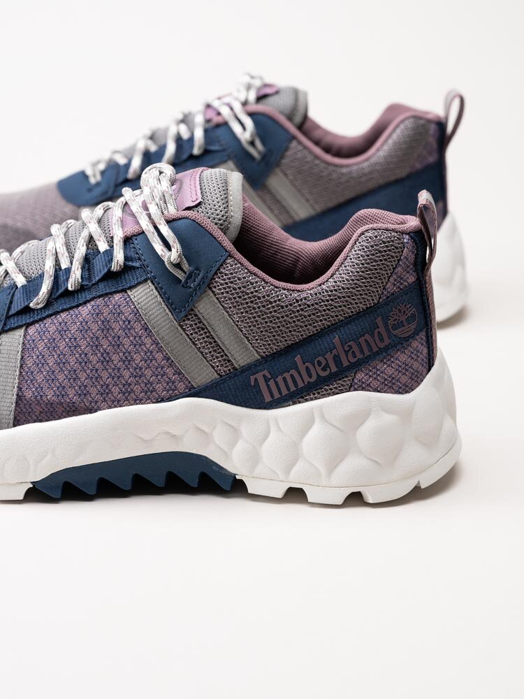 Timberland - Solar Wave LT Low - Grå lila grova sneakers i textil