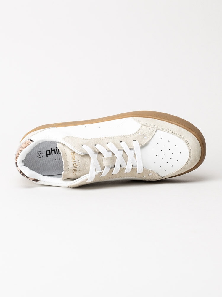 Philip Hog - Majken - Vita sneakers i skinn
