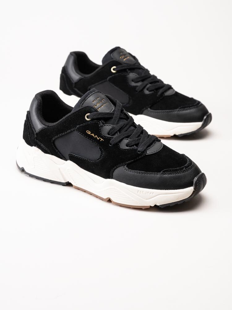 Gant Footwear - Nicerwill - Svarta sportiga sneakers i mocka