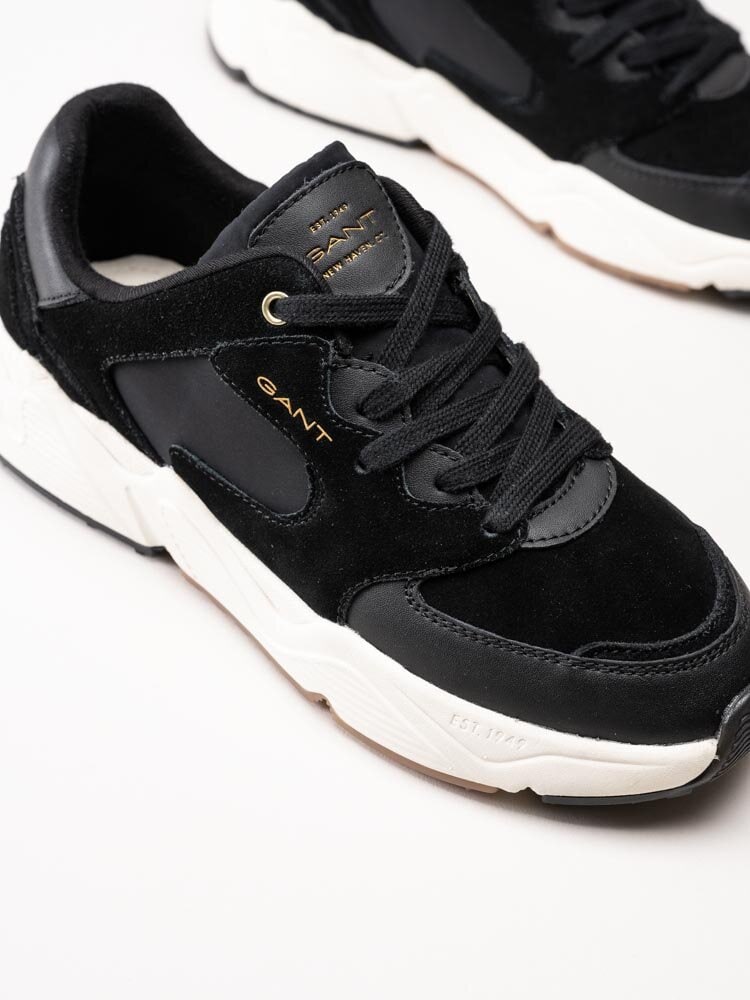 Gant Footwear - Nicerwill - Svarta sportiga sneakers i mocka