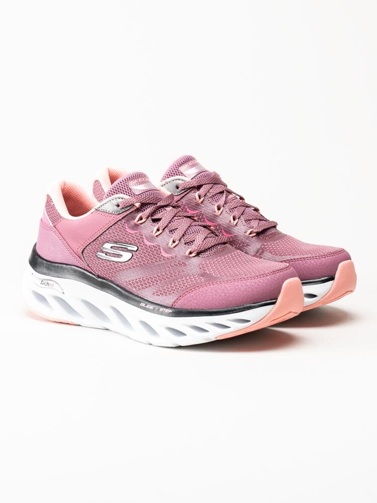 Skechers - Arch Fit Glide Step - Rosa sportskor i textil