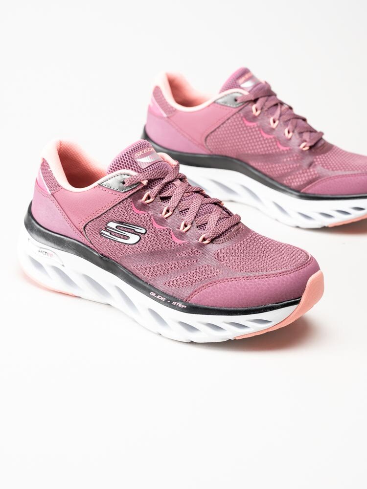 Skechers - Arch Fit Glide Step - Rosa sportskor i textil