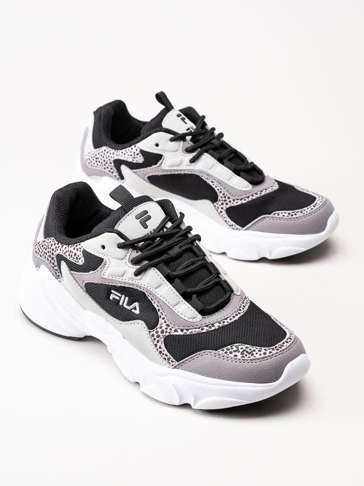 FILA - Collene A Wmn - Grå sneakers med leopard detaljer