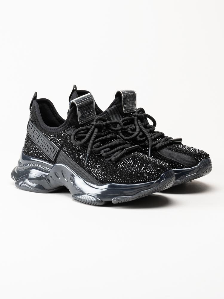 Steve Madden - Maxima-R - Svarta chunky sneakers med strass