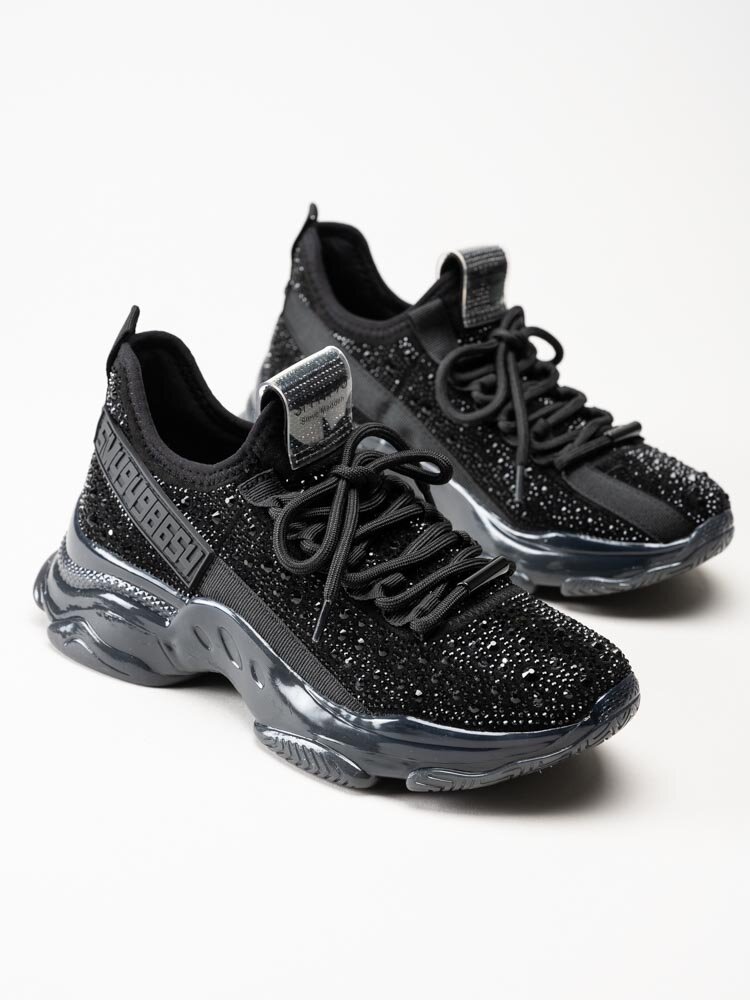 Steve Madden - Maxima-R - Svarta chunky sneakers med strass