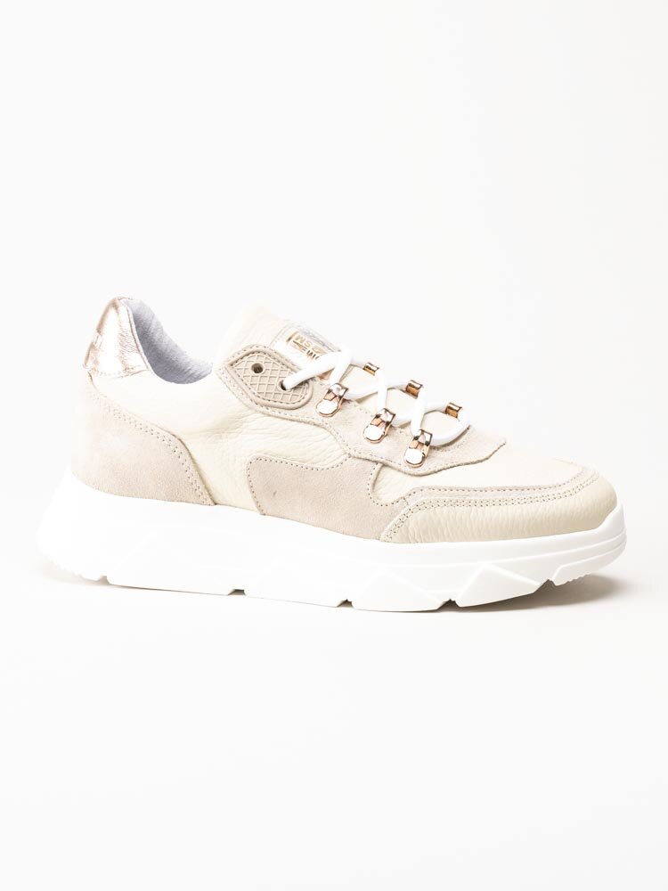 Steve Madden - Picante - Beige platåsneakers i skinn och mocka