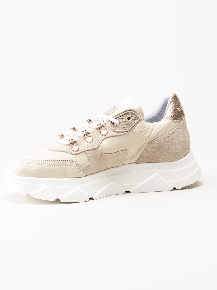 Steve Madden - Picante - Beige platåsneakers i skinn och mocka