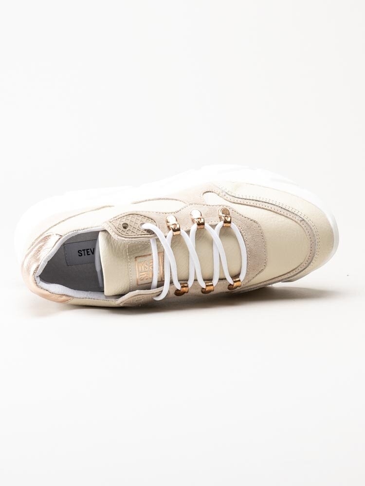 Steve Madden - Picante - Beige platåsneakers i skinn och mocka