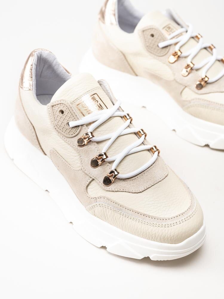 Steve Madden - Picante - Beige platåsneakers i skinn och mocka