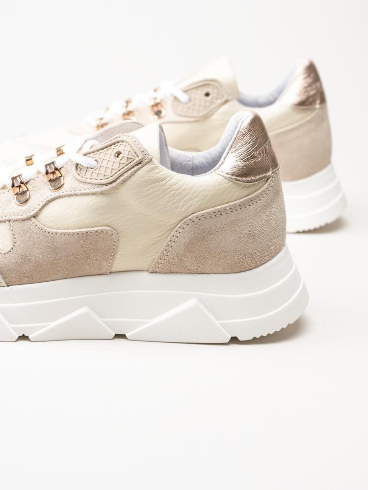 Steve Madden - Picante - Beige platåsneakers i skinn och mocka