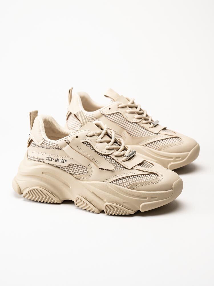 Steve Madden - Possession - Beige chunky sneakers i textil