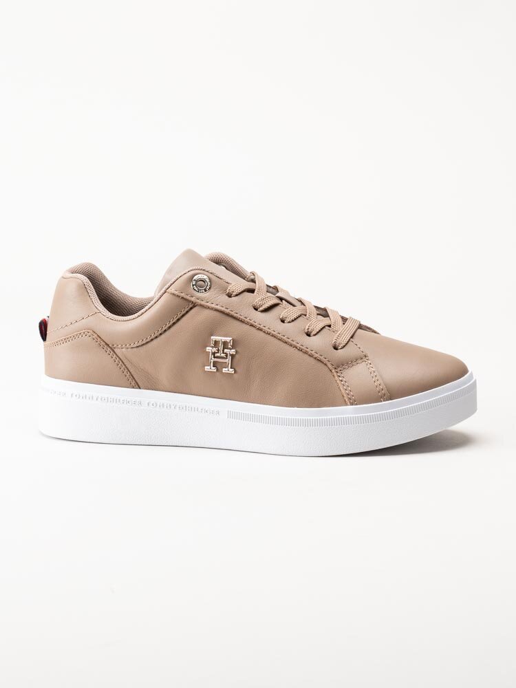 Tommy Hilfiger - TH Court Sneaker - Beige sneakers i skinn