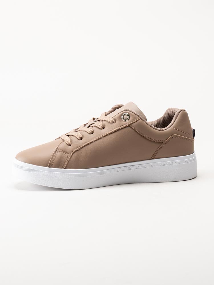 Tommy Hilfiger - TH Court Sneaker - Beige sneakers i skinn