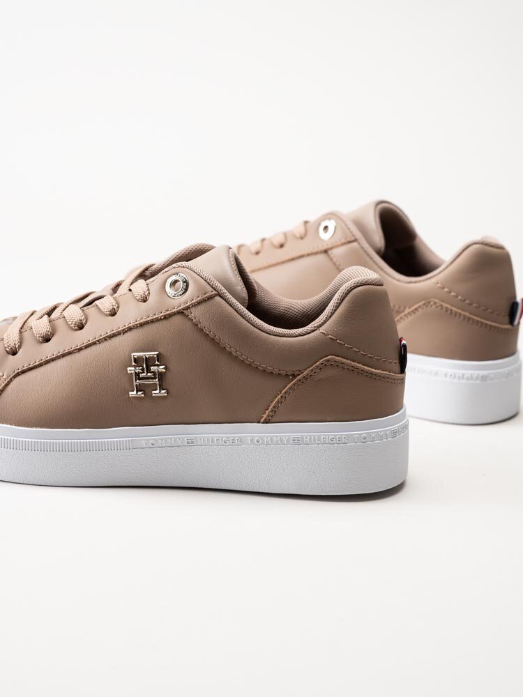 Tommy Hilfiger - TH Court Sneaker - Beige sneakers i skinn