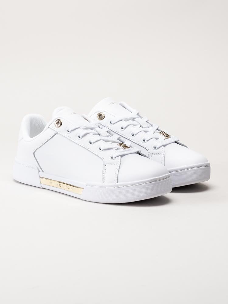 Tommy Hilfiger - TH Court Sneaker - Vita sneakers i skinn