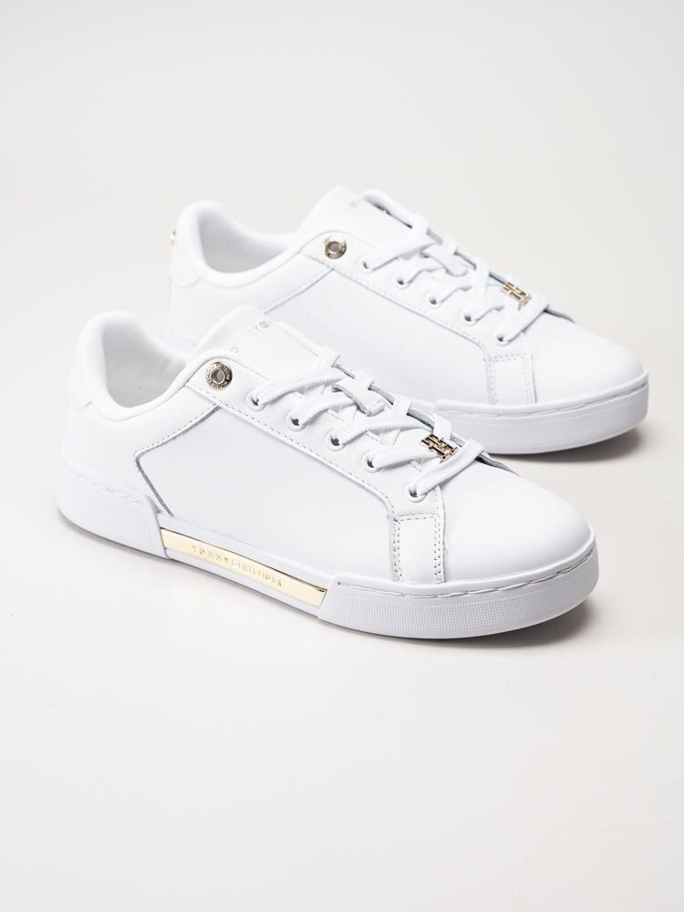 Tommy Hilfiger - TH Court Sneaker - Vita sneakers i skinn