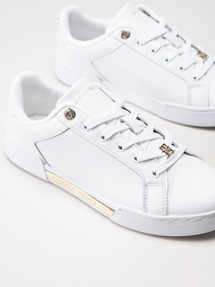 Tommy Hilfiger - TH Court Sneaker - Vita sneakers i skinn