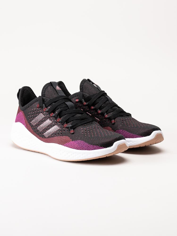 Adidas - Fluidflow 2.0 - Svarta sportskor med rosa inslag