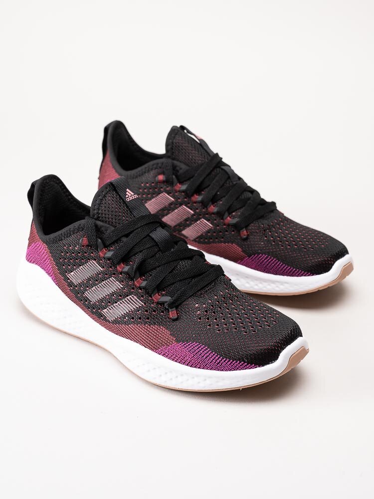 Adidas - Fluidflow 2.0 - Svarta sportskor med rosa inslag