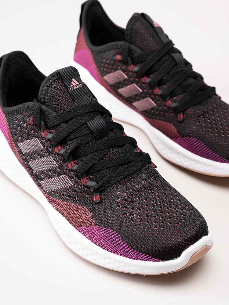 Adidas - Fluidflow 2.0 - Svarta sportskor med rosa inslag