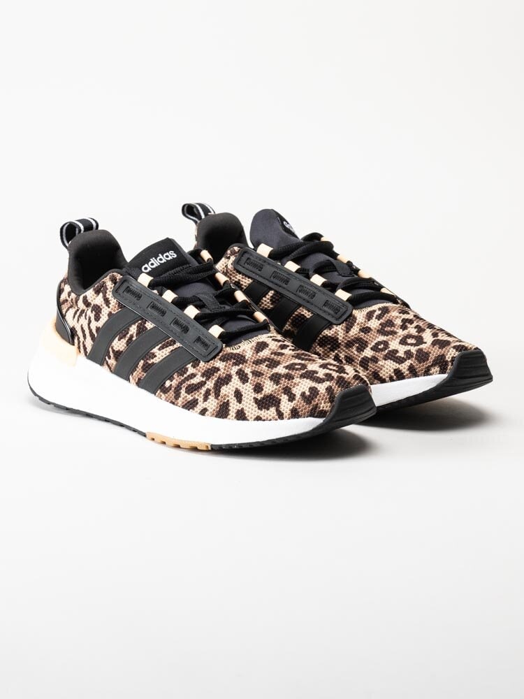 Adidas - Racer TR21 - Svarta leopardmönstrade sneakers i textil