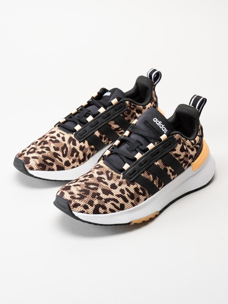 Adidas - Racer TR21 - Svarta leopardmönstrade sneakers i textil