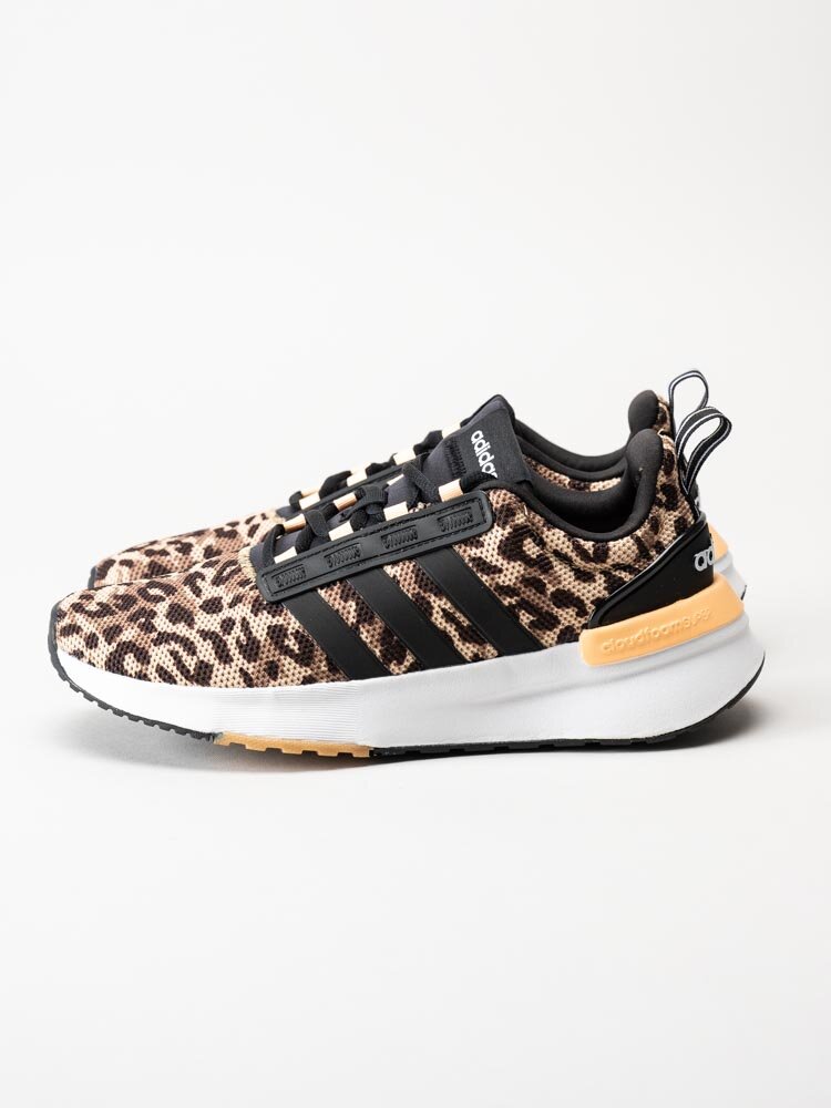 Adidas - Racer TR21 - Svarta leopardmönstrade sneakers i textil