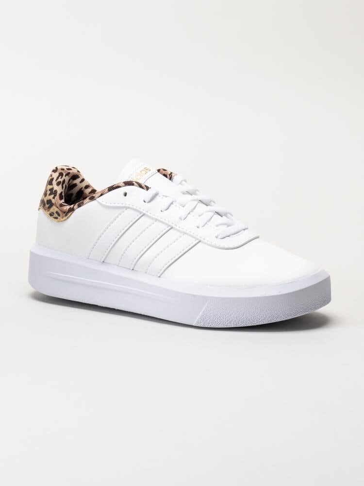 Adidas - Court Platform - Vita sneakers i skinnimitation