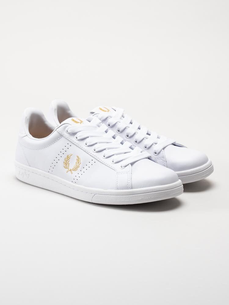 Fred Perry - B721 leather - Vita unisex sneakers i skinn