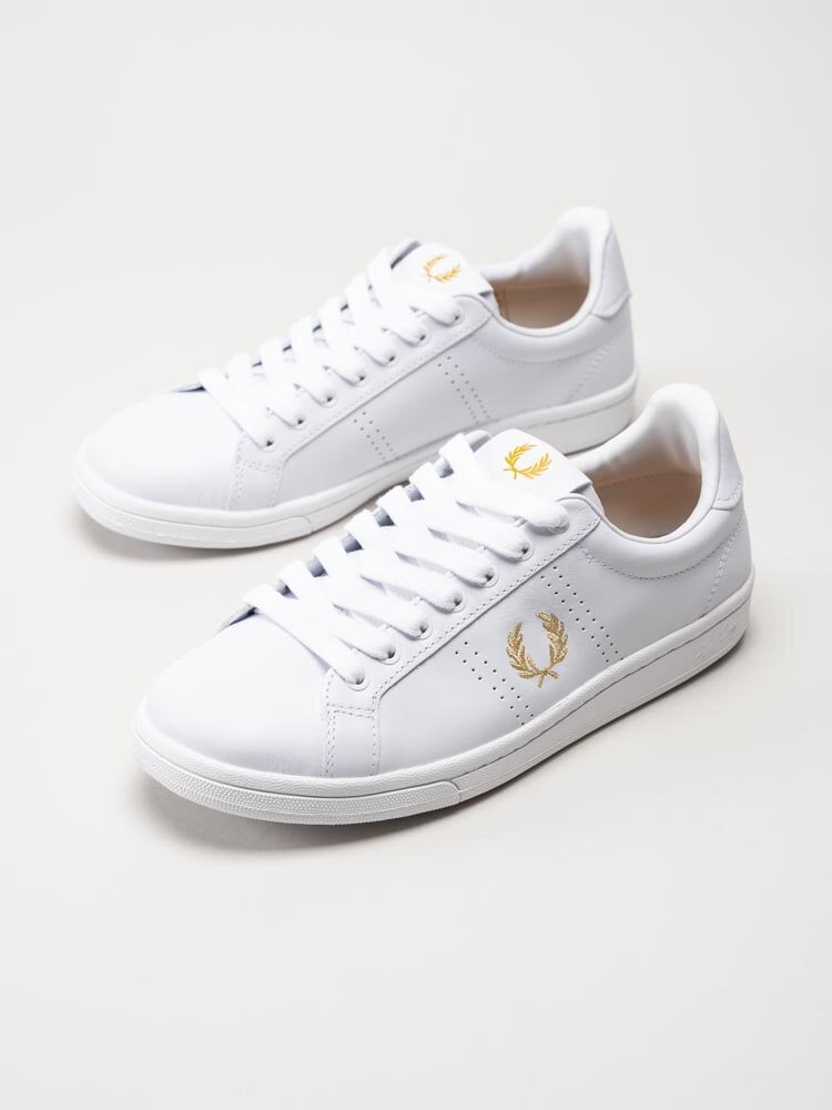 Fred Perry - B721 leather - Vita unisex sneakers i skinn