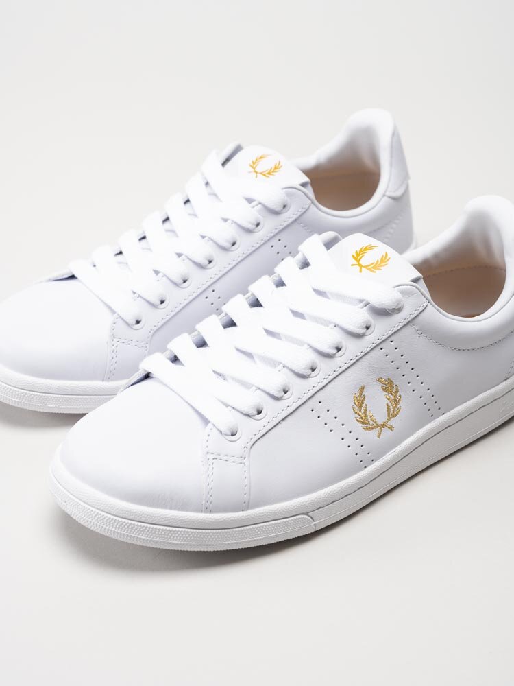 Fred Perry - B721 leather - Vita unisex sneakers i skinn