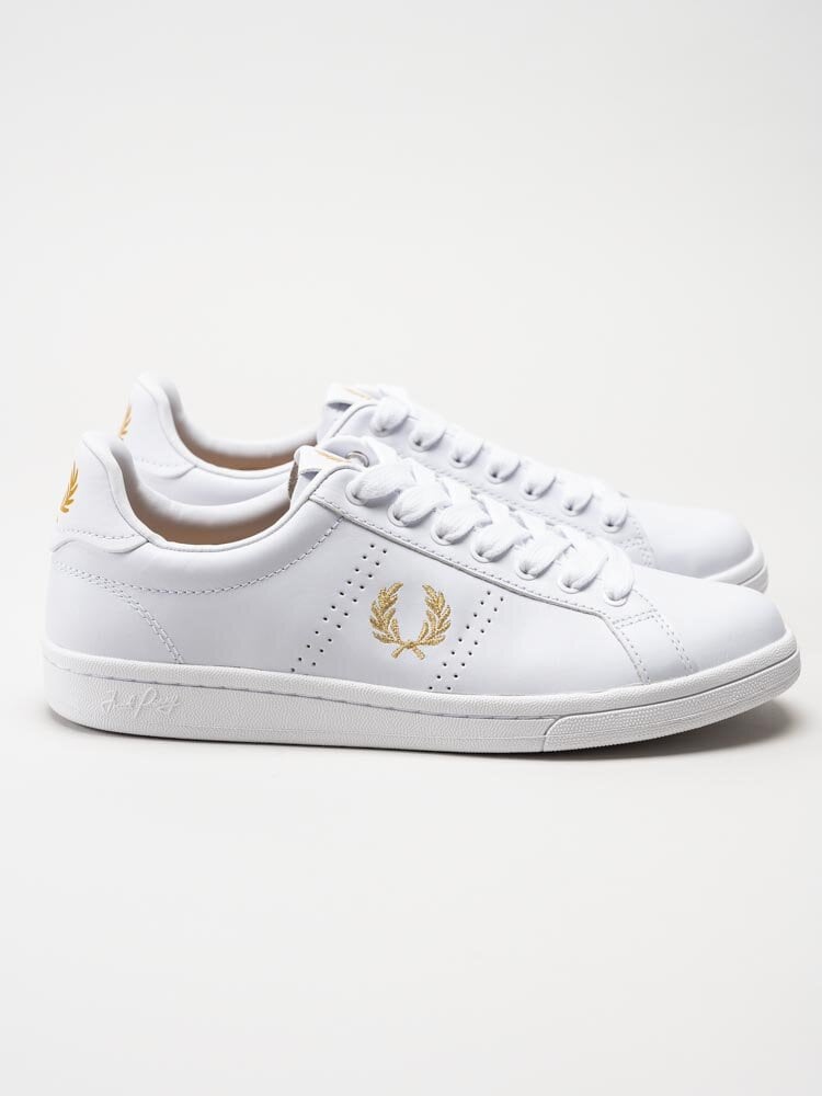 Fred Perry - B721 leather - Vita unisex sneakers i skinn