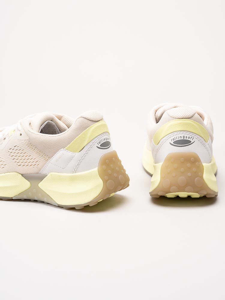 Gabor - Rollingsoft - Beige sneakers med gula detaljer