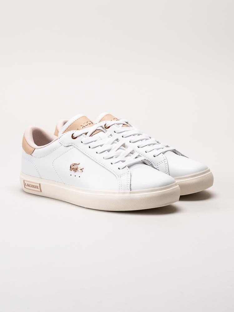 Lacoste - Powercourt - Vita sneakers i skinn