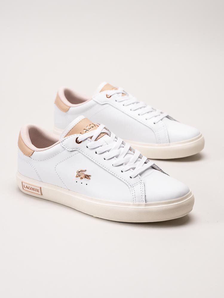 Lacoste - Powercourt - Vita sneakers i skinn