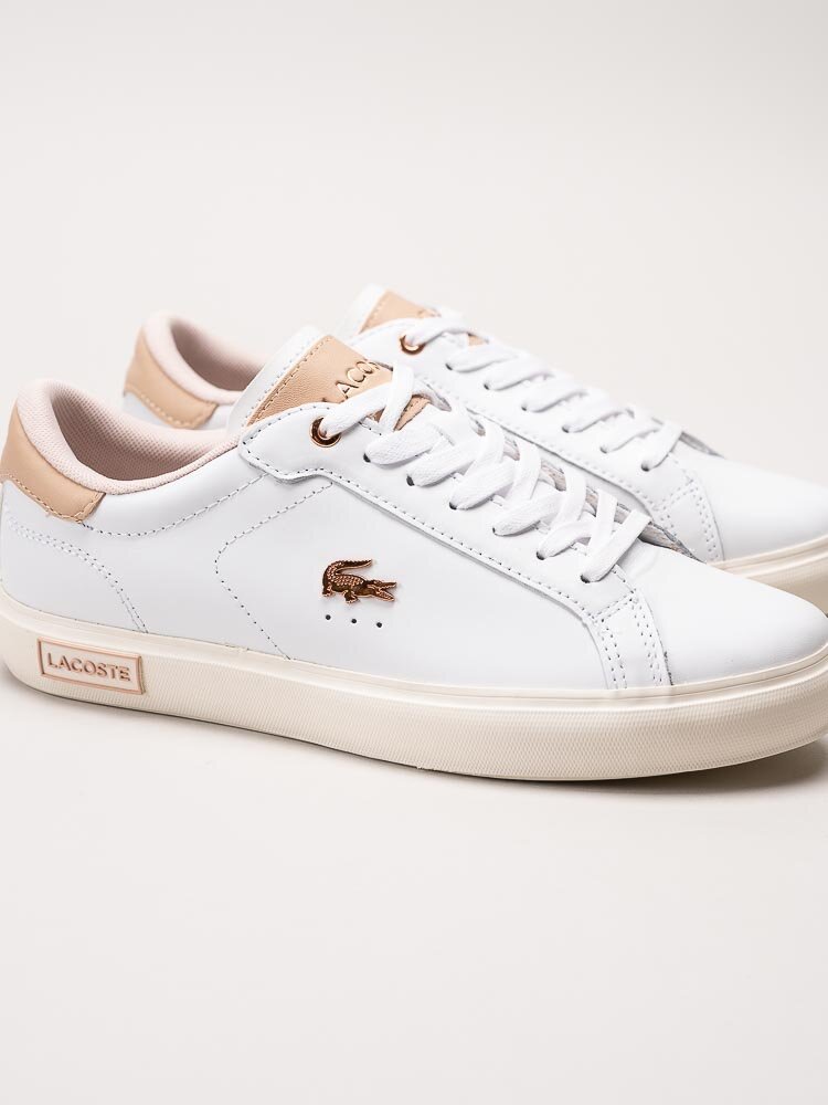 Lacoste - Powercourt - Vita sneakers i skinn