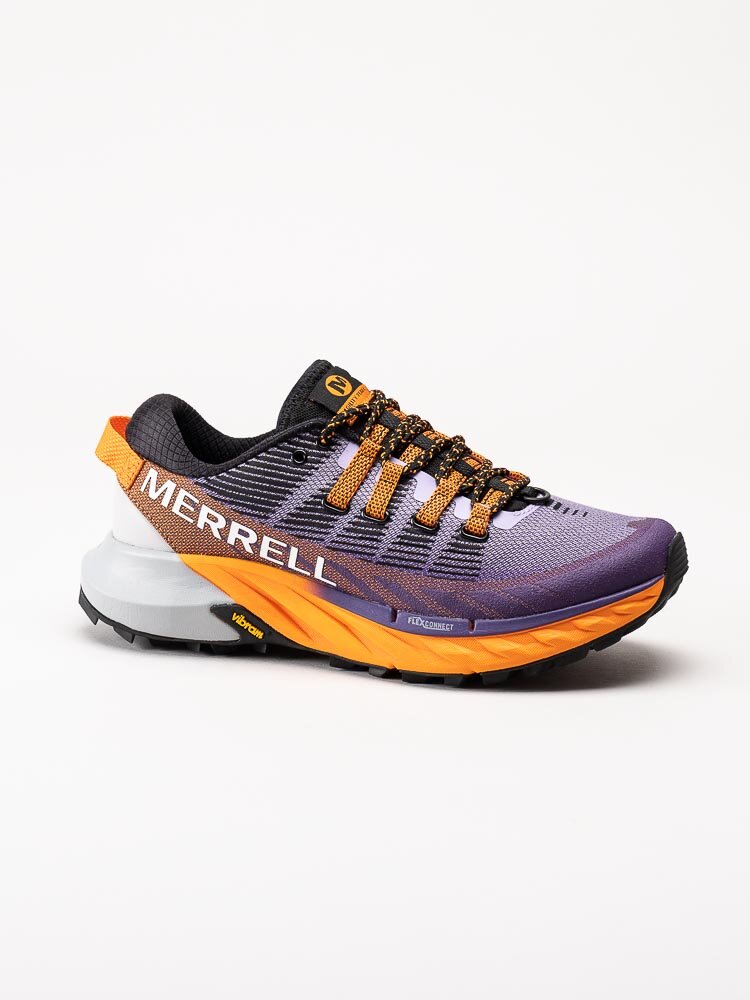 Merrell - Agility Peak 4 - Lila löparskor med orange detaljer