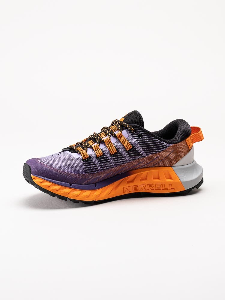 Merrell - Agility Peak 4 - Lila löparskor med orange detaljer