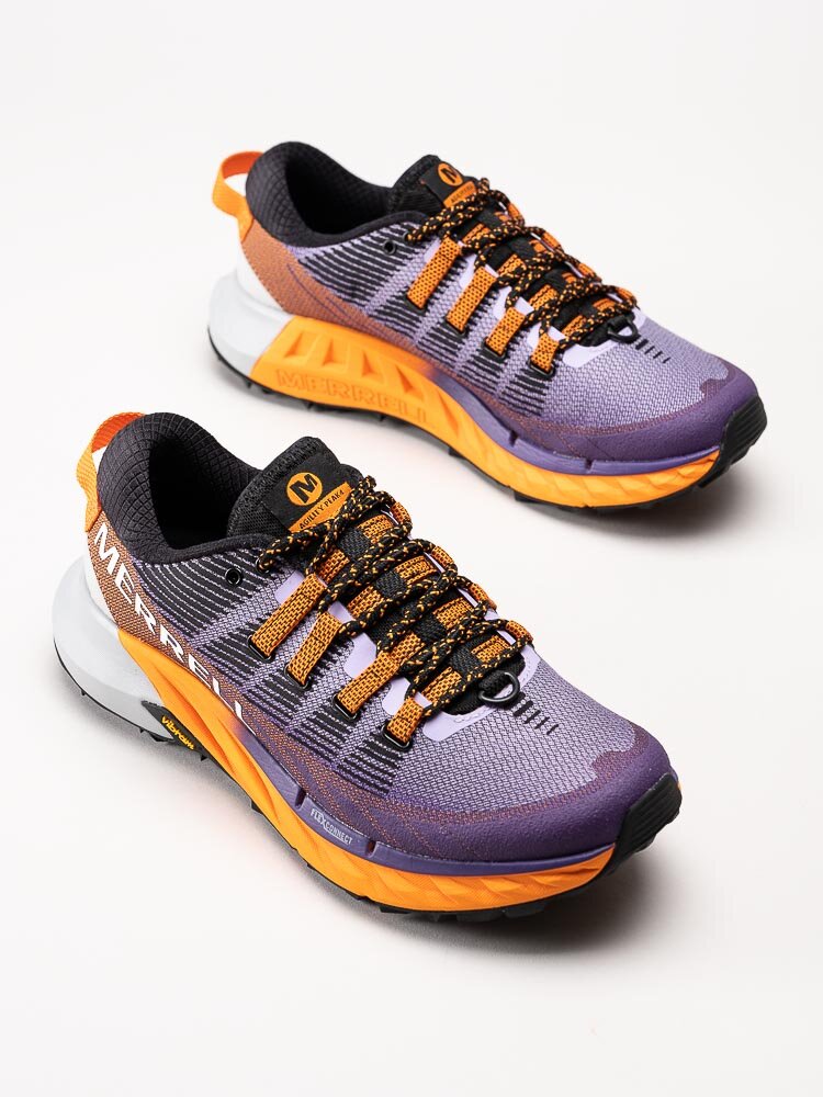 Merrell - Agility Peak 4 - Lila löparskor med orange detaljer