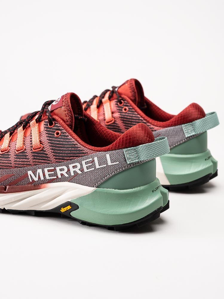 Merrell - Agility Peak 4 - Röda sportskor med ljusgröna detaljer