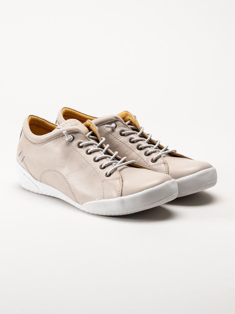 Dasia - Lantana - Beige snörskor i skinn