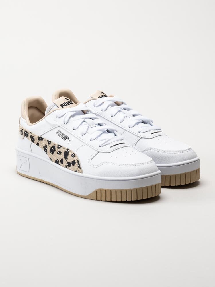 Puma - Carina Street Animal - Vita sneakers i skinnimitation