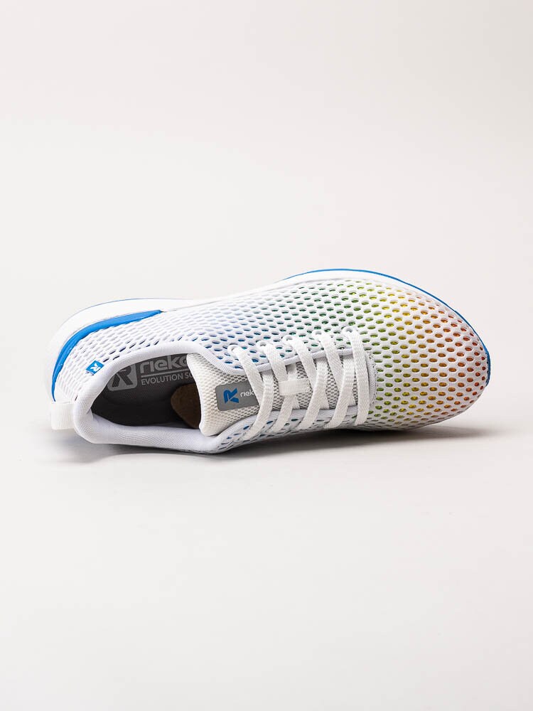 Rieker Evolution - Vita multifärgade sneakers i textil