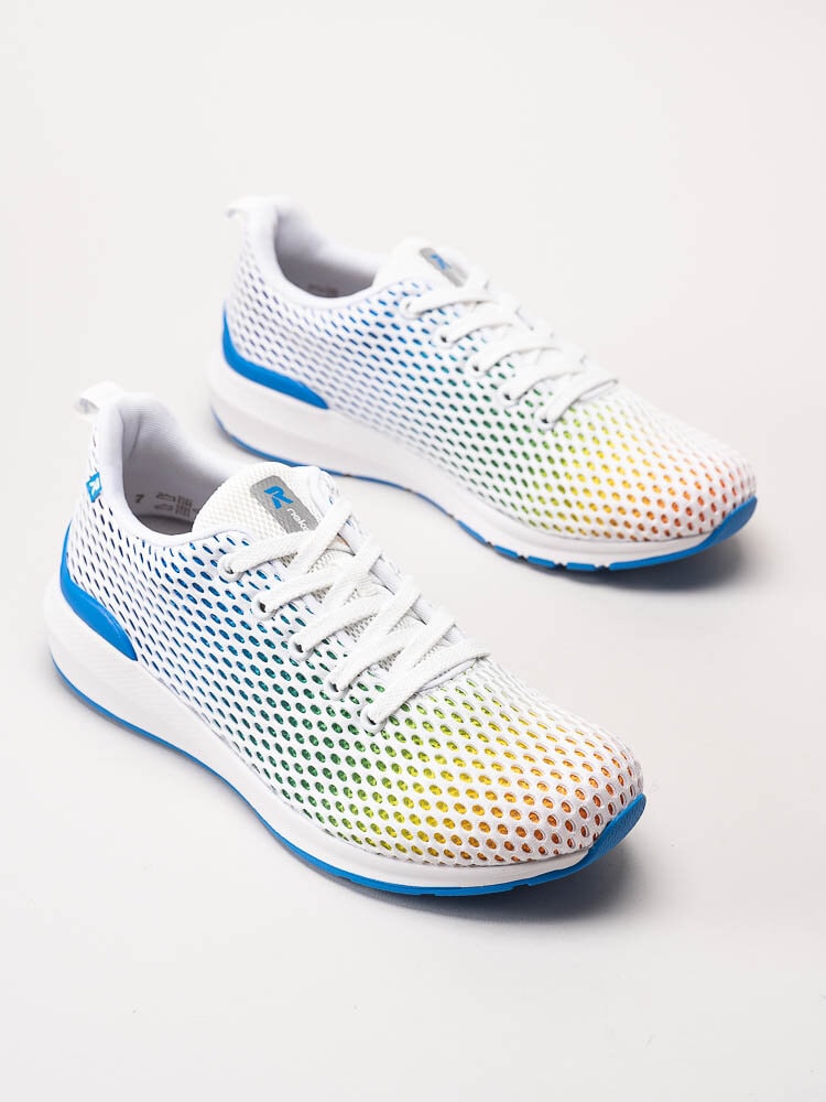 Rieker Evolution - Vita multifärgade sneakers i textil