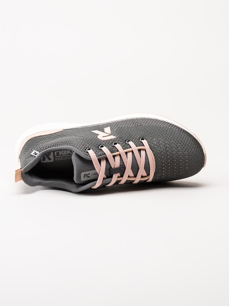 Rieker Evolution - Grå sneakers med rosa detaljer
