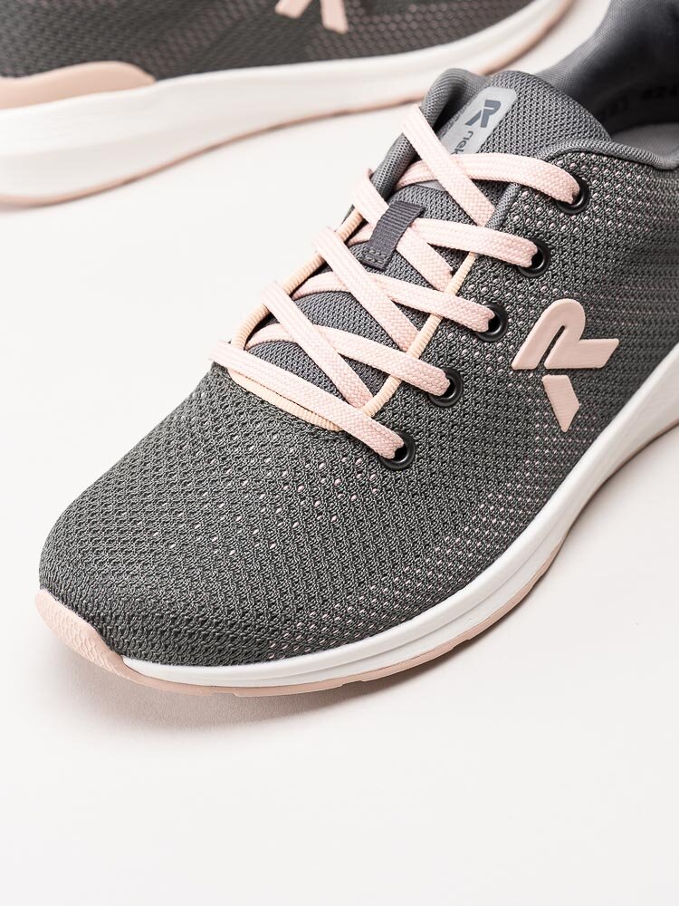 Rieker Evolution - Grå sneakers med rosa detaljer
