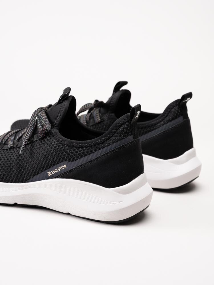 Rieker Evolution - Svarta slip on sneakers i textil