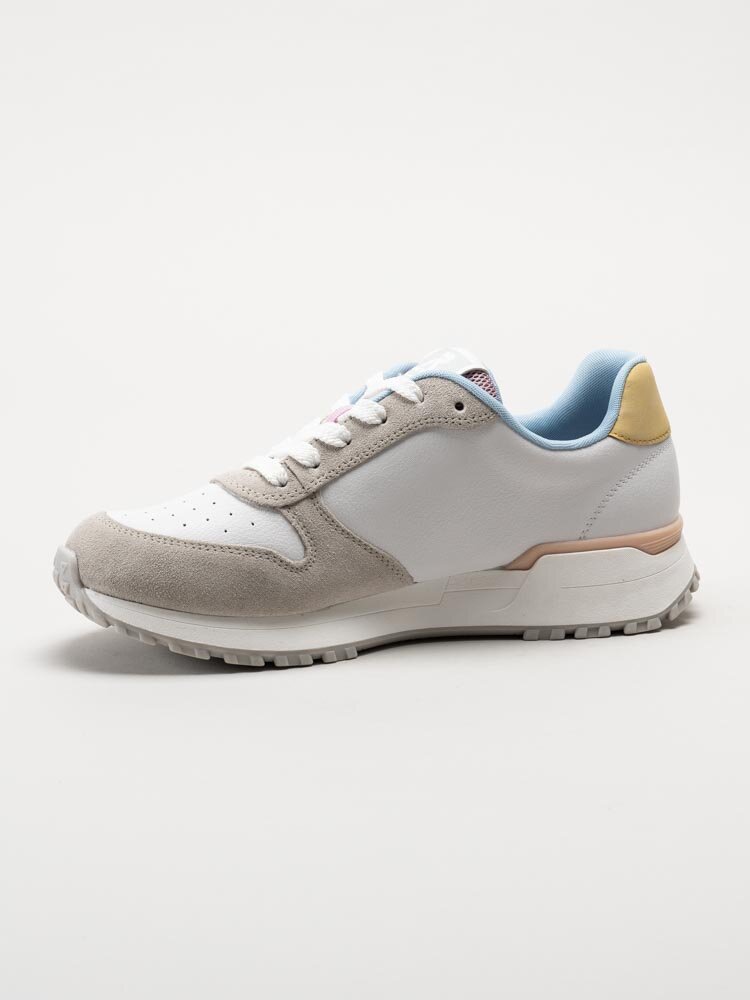 Rieker Evolution - Vita multifärgade sneakers i skinn