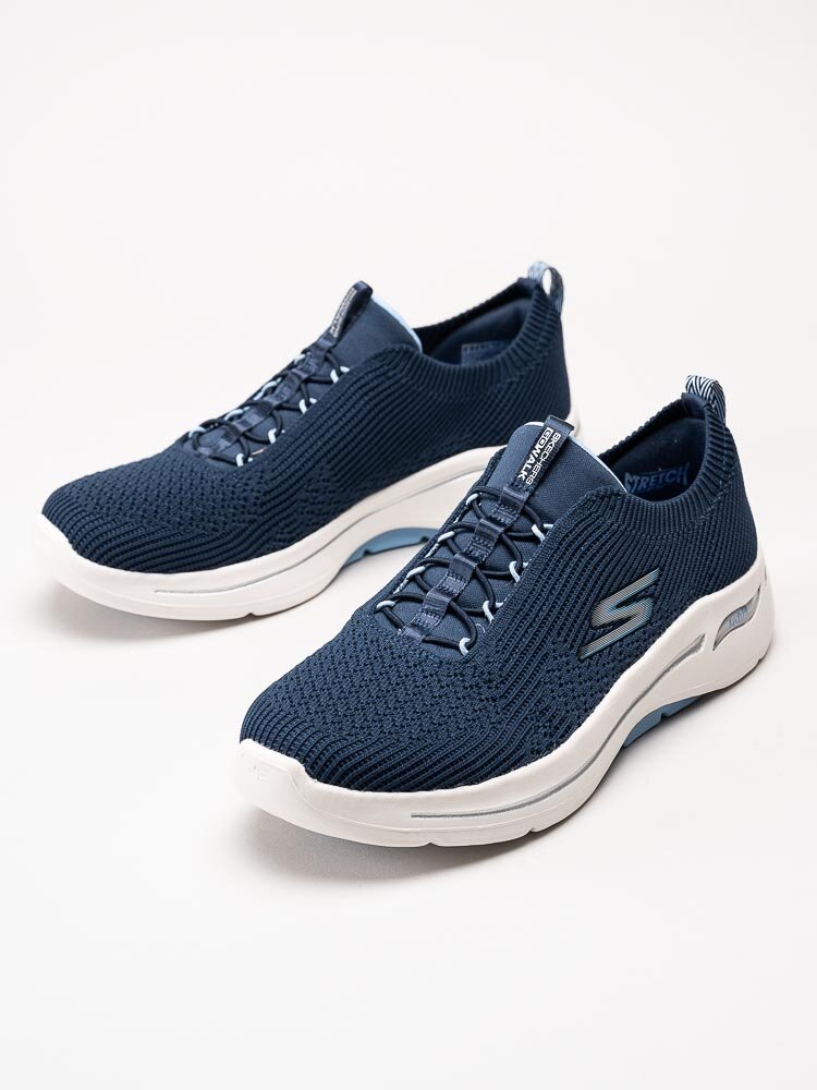 Skechers - Go Walk Arch Fit Crystal Waves - Mörkblå sneakers i textil