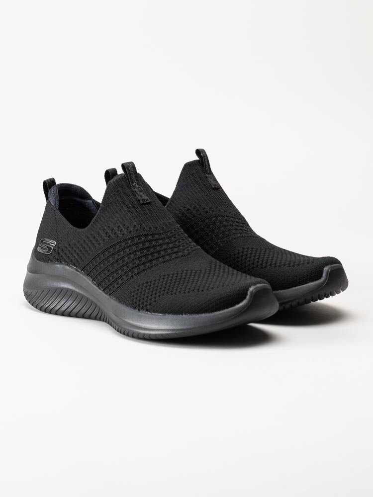Skechers - Ultra Flex 3.0 Classy Charm - Svarta slip on sneakers i textil